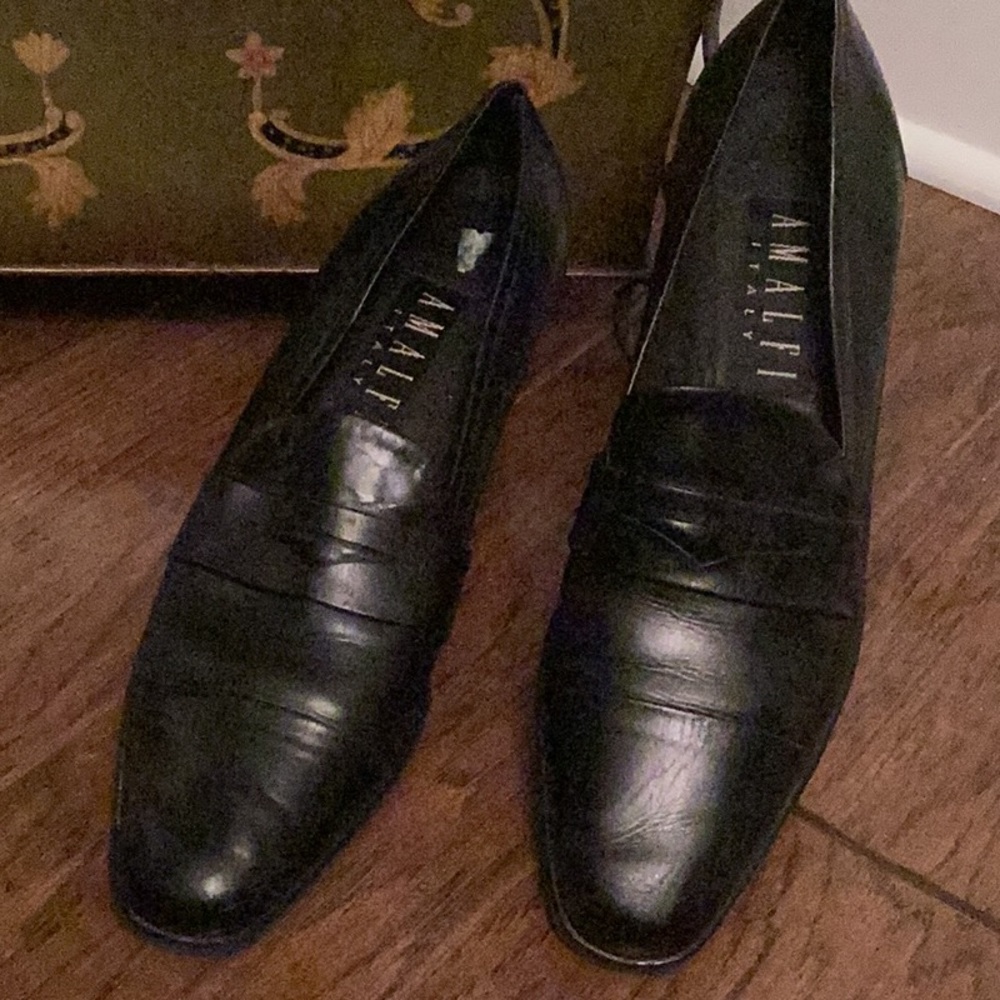 Amalfi Soft  Black Flat Loafers. Made in Italy.